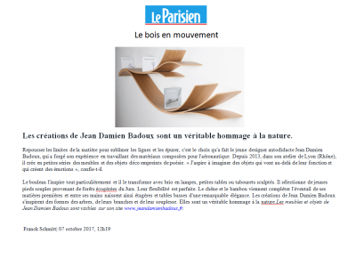 Lire la suite à propos de l’article Le Parisien – Le bois en mouvement